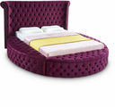 Luxus Velvet Upholstered Bed - Purple