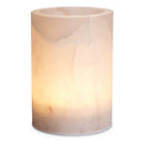Cylindrical Alabaster Table Lamp Mercer by Eichholtz