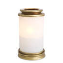 Cylindrical White Glass Hurricane S Carrington by Eichholtz