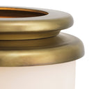 Cylindrical White Glass Hurricane S Carrington by Eichholtz, view 4