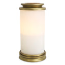 Cylindrical White Glass Hurricane L Carrington by Eichholtz