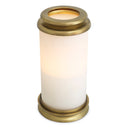 Cylindrical White Glass Hurricane L Carrington by Eichholtz, view 3