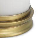 Cylindrical White Glass Hurricane L Carrington by Eichholtz, view 5
