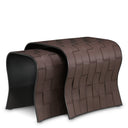 Brown Leather-Look Side Tables (2) Marcello by Eichholtz