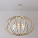 White Plaster Lewiston Chandelier 34" by Hudson Valley, view 6