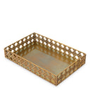 Webbed Vintage Brass Tray Dameron by Eichholtz, view 8