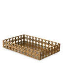 Webbed Vintage Brass Tray Dameron by Eichholtz, view 6