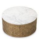White Marble Coffee Table Laurenson by Eichholtz, view 3
