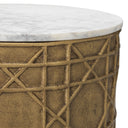 White Marble Side Table Laurenson by Eichholtz, view 5