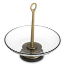 Brass Stemmed Glass Bowl Opio by Eichholtz, view 3