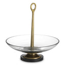 Brass Stemmed Glass Bowl Opio by Eichholtz, view 4
