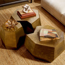Vintage Brass Coffee Tables (2) Urbino by Eichholtz, view 2