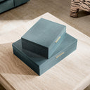 Blue Shagreen-Look Box Menton by Eichholtz, view 2