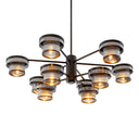 Ribbed Glass Chandelier Andromeda