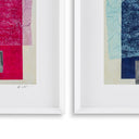 Multi-Colored Geometric Prints (2) Paper Colorfields