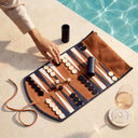 Two-Toned Backgammon Travel Set Monte Lago by Eichholtz, view 2