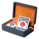 Blue Leather Deck Box The Ridges by Eichholtz, view 4