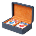 Blue Leather Deck Box The Ridges by Eichholtz