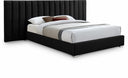 Pablo Velvet Upholstered Bed - Black