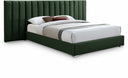 Pablo Velvet Upholstered Bed - Green