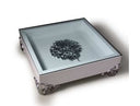 LS538 Emma Modern White Coffee Table w/ Glass Top