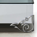 LS538 Emma Modern White Coffee Table w/ Glass Top