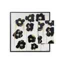 Gilded Camellias- With Hand-Applied Acrylic Paint and Gold Leaf