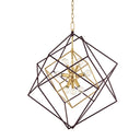 Aged Brass Roundout Chandelier 26" by Hudson Valley