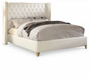 Soho White Bonded Leather Bed - White
