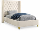 Soho White Bonded Leather Twin Bed - White