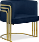 Rays Velvet Upholstered Accent Chair - Blue