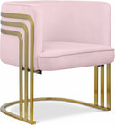 Rays Velvet Upholstered Accent Chair - Pink