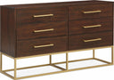 Maxine Wood Veneer And Iron Dresser - Brown
