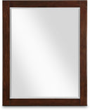 Maxine Wood Veneer And Iron Mirror - Brown