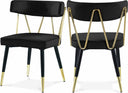 Rheingold Velvet Upholstered Dining Chair - Black
