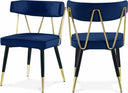 Rheingold Velvet Upholstered Dining Chair - Blue