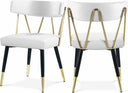 Rheingold Vegan Leather Upholstered Dining Chair - White