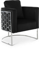 Casa Velvet Upholstered Chair - Black