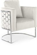 Casa Velvet Upholstered Chair - Cream