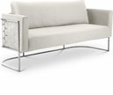 Casa 75.5" Velvet Upholstered Sofa - Cream