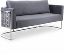 Casa 75.5" Velvet Upholstered Sofa - Grey