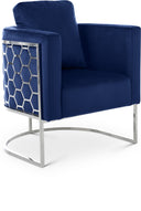 Casa Velvet Upholstered Chair - Blue