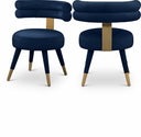 Fitzroy Velvet Upholstered Dining Chair - Blue