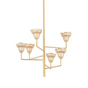 Vintage Gold Leaf Alora Chandelier 32" by Hudson Valley