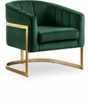 Carter Velvet Upholstered Accent Chair - Green