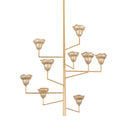 Vintage Gold Leaf Alora Chandelier 44" by Hudson Valley