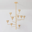 Vintage Gold Leaf Alora Chandelier 44" by Hudson Valley, view 3