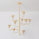 Vintage Gold Leaf Alora Chandelier 44" by Hudson Valley, view 2