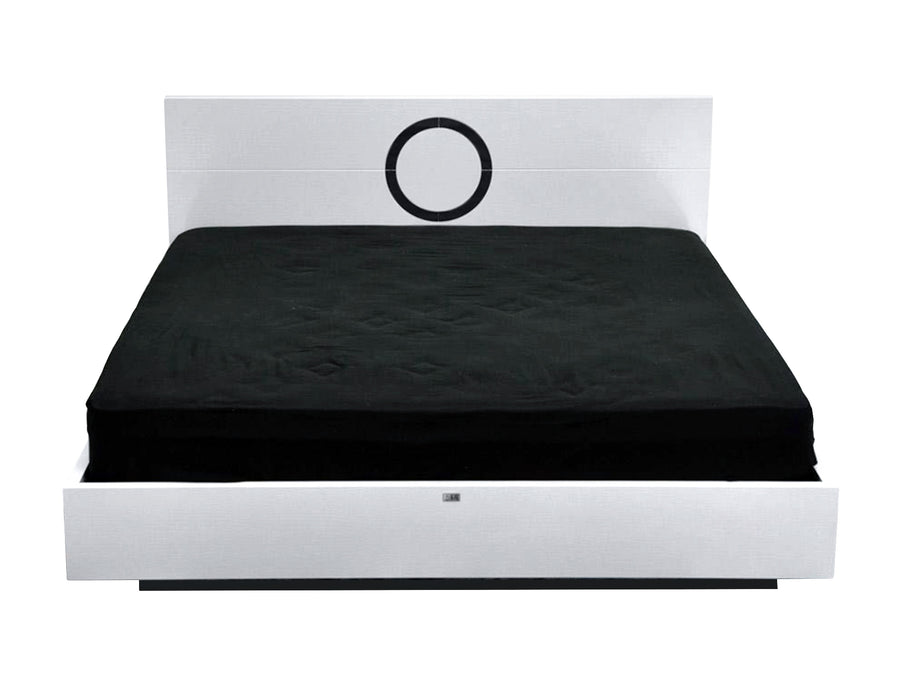 Ovidius - Modern White Crocodile Lacquer Bed