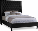 Fritz Velvet Upholstered Bed - Black